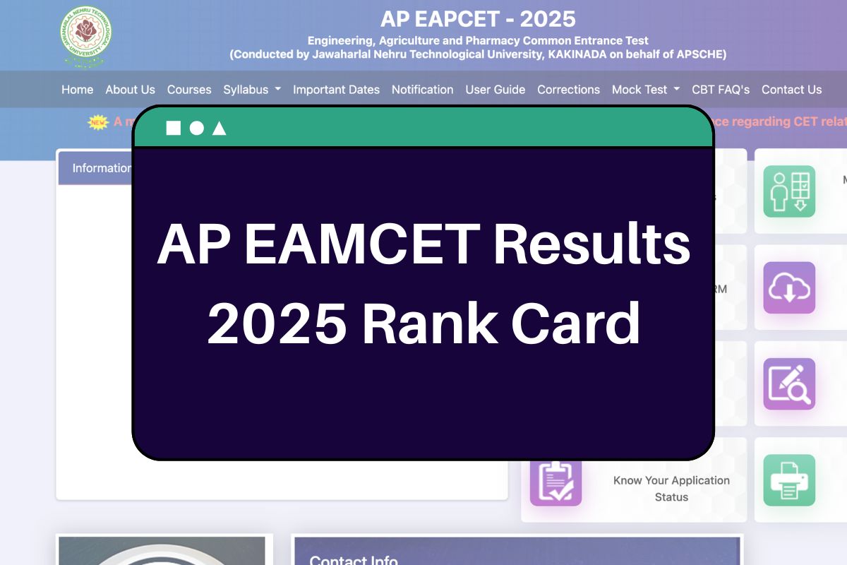 AP EAMCET Results 2025 Available on 14th June: cets.apsche.ap.gov.in Rank Card