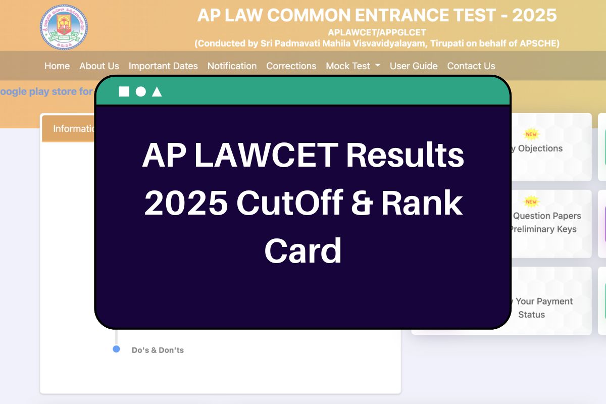 AP LAWCET Results 2025 (22 June): cets.apsche.ap.gov.in CutOff & Rank Card