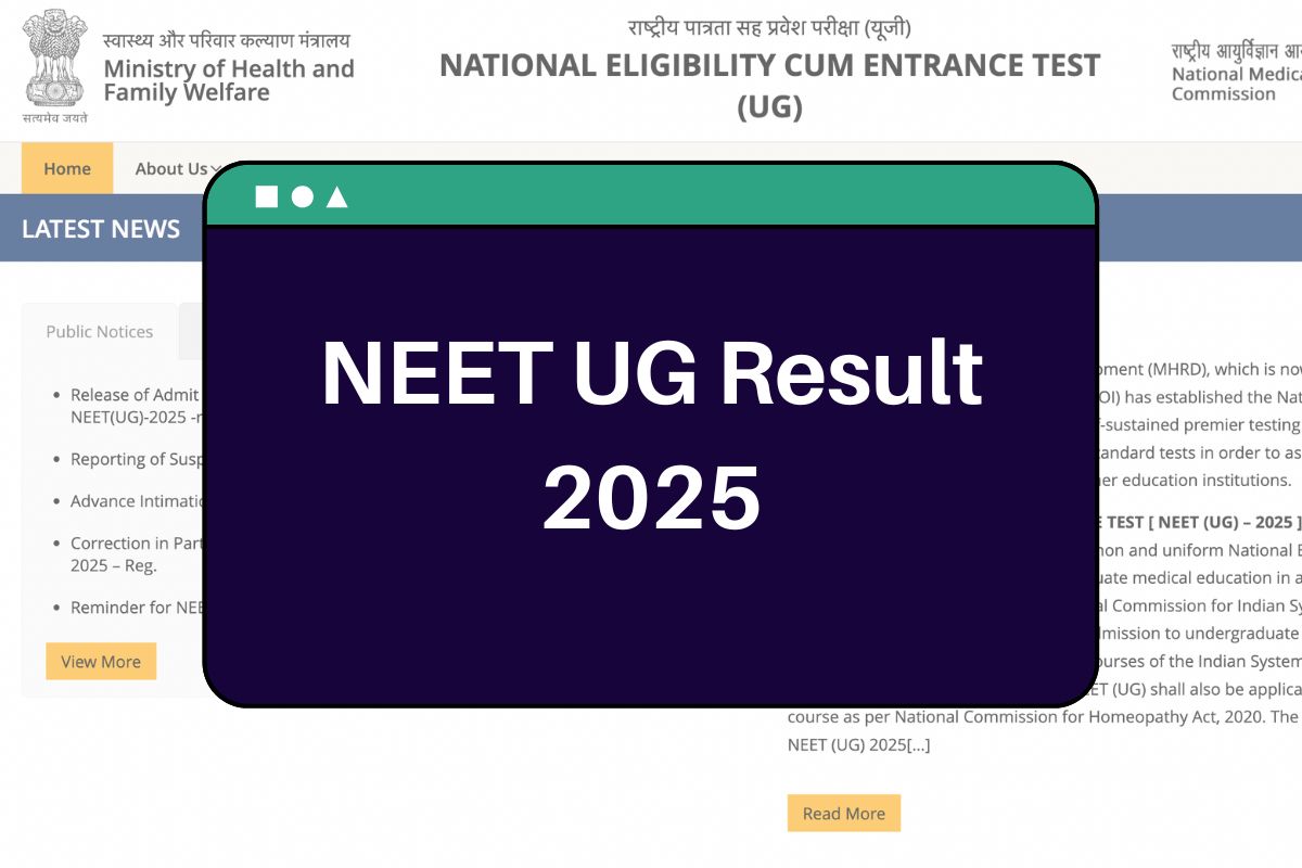 NEET UG Result 2025: neet.nta.nic.in MBBS, BDS CutOff & Scorecard